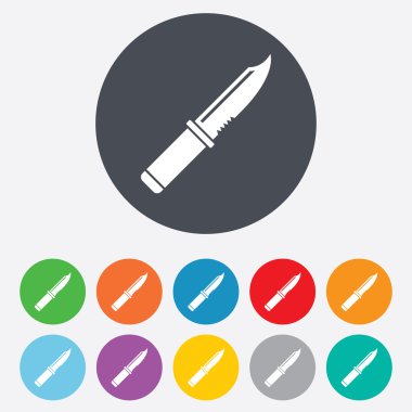 Bıçak işareti simgesi. Ucu keskin silah simgesi.