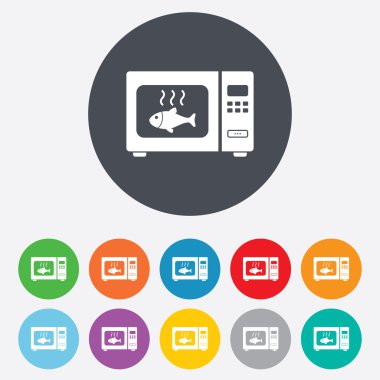 Mikrodalga fırın işareti simgesi. Mutfak elektrikli Ocak