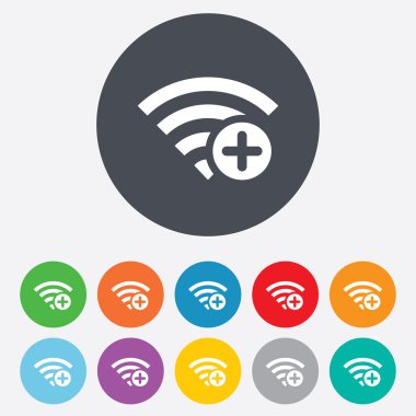 WiFi artı işareti. Kablosuz simgesi eklemek. Kablosuz.