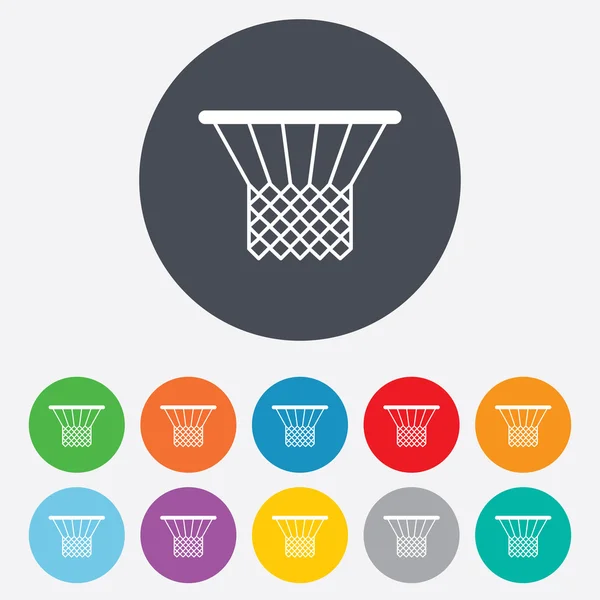 Basketball basket icon. Sport symbol. — Stock Vector