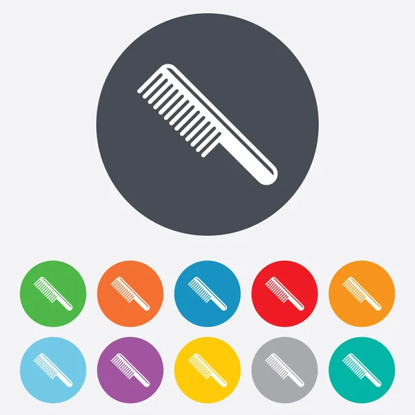 Comb hair sign icon. Barber symbol. — Stock Vector