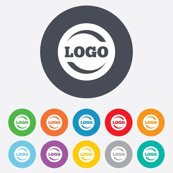 Logo-Zeichen-Symbol. Platz für Schriftzug. — Stockvektor