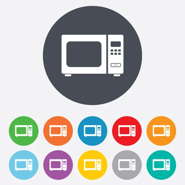 Icône de panneau four micro-ondes. Cuisinière électrique — Image vectorielle