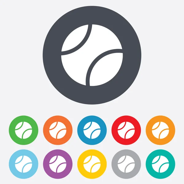 Ikona znak piłka tenis. Sport symbol. — Wektor stockowy