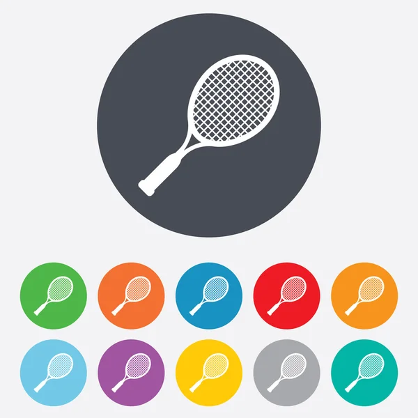Tennis racket teken pictogram. Sport symbool. — Stockvector