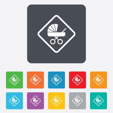 İşareti simgesi gemide bebek. Bebek uyarı simgesi.