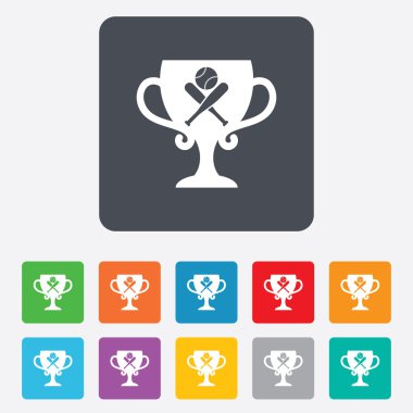 Beyzbol sopaları simgesi imzala. Spor sembolü.