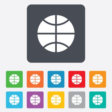Basketbol işareti simgesi. Spor sembolü.