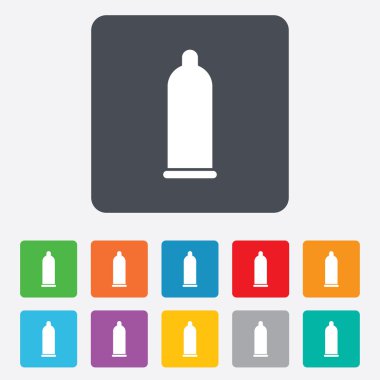 Prezervatif güvenli seks işareti simgesi. güvenli aşk sembolü.