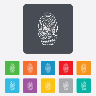 parmak işareti simgesi. kimlik simgesi.