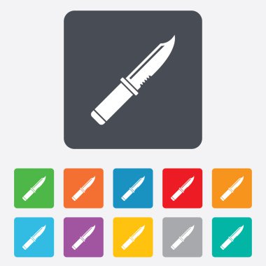 Bıçak işareti simgesi. Ucu keskin silah simgesi.