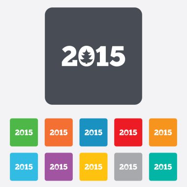 mutlu yeni yıl 2015 işareti simgesi. takvim tarihi.