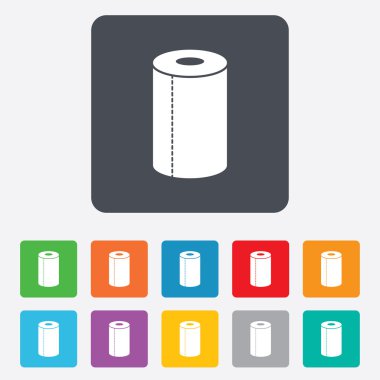 kağıt havlu işareti simgesi. mutfak rulo sembol.