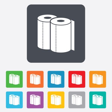 simge tuvalet kağıdı imzala. mutfak rulo sembol.