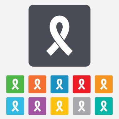 Şerit işareti simgesi. Meme Kanseri Bilinçlendirme sembolü