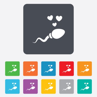 sperm işareti simgesi. Döllenme sembolü.