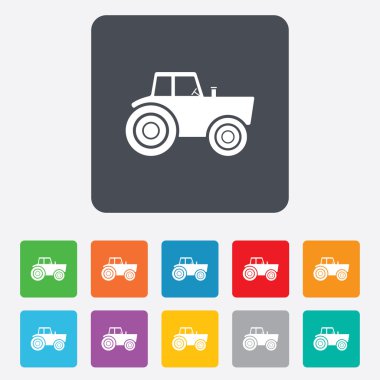 Traktör işareti simgesi. Tarım Tohum Sanayi sembol.