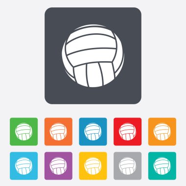 Voleybol işareti simgesi. plaj spor sembolü.