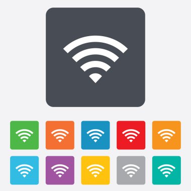 WiFi işareti. kablosuz simgesi. Kablosuz ağ.