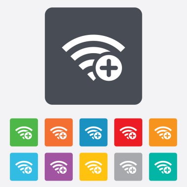 WiFi artı işareti. Kablosuz simgesi eklemek. Kablosuz.
