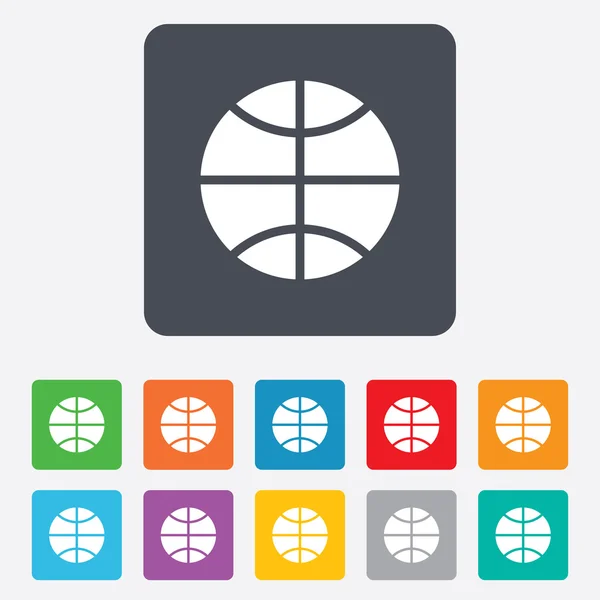 Icône de panneau de basket. Symbole sportif . — Image vectorielle
