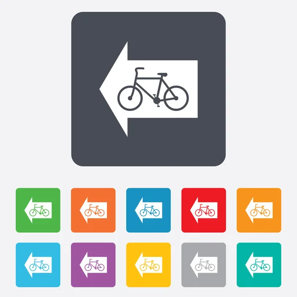 Cykel väg trail tecken ikon. Cykelväg. — Stock vektor