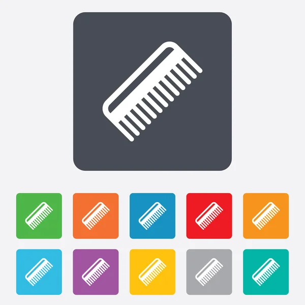 Comb hair sign icon. Barber symbol. — Stock Vector