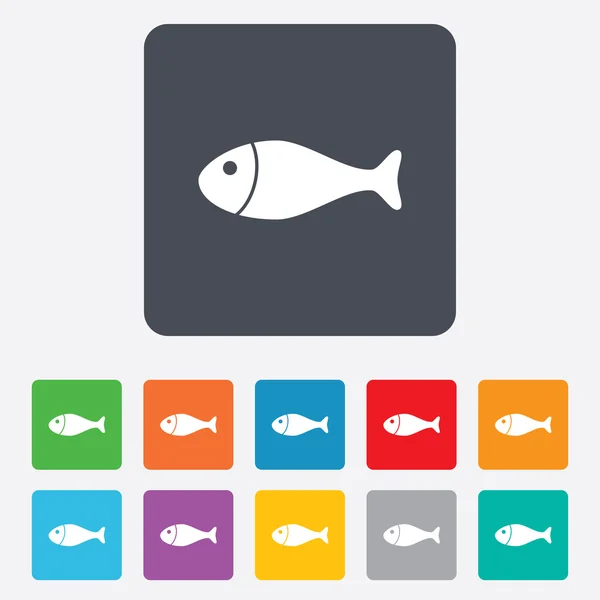 Fischzeichen-Symbol. Fischersymbol. — Stockvektor