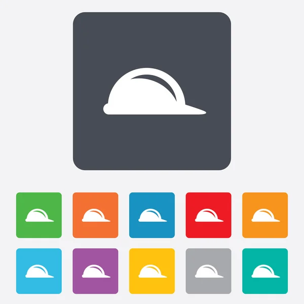 ハード帽子記号アイコン。建設ヘルメット シンボル. — ストックベクタ