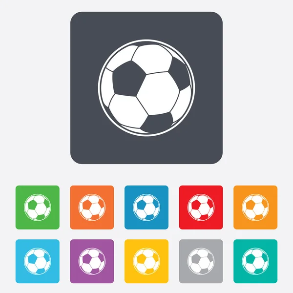 Football ball sign icon. Soccer Sport symbol. — Stock Vector