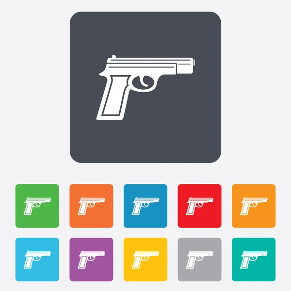 Gun sign icon. Firearms weapon symbol. — Stock Vector