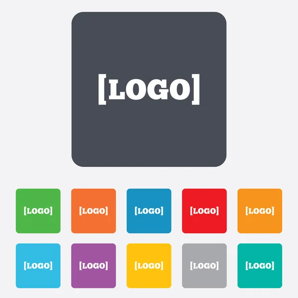 Icône logo signe. Lieu pour logotype . — Image vectorielle