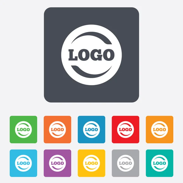 Icône logo signe. Lieu pour logotype . — Image vectorielle