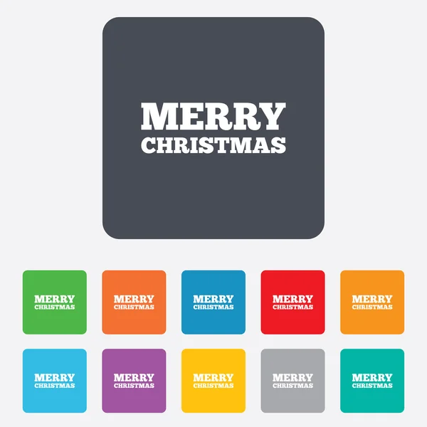 Merry christmas text sign icon. Present symbol. — Stock Vector