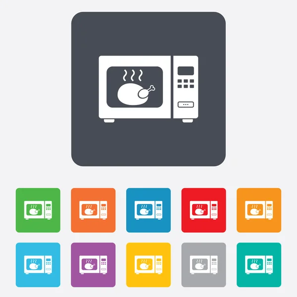 Magnetron oven teken pictogram. Keuken elektrisch fornuis — Stockvector