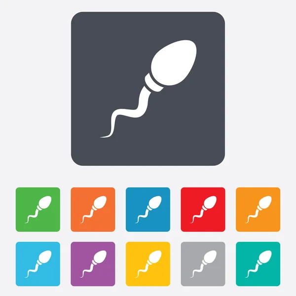 Sperm sign icon. Fertilization symbol. — Stock Vector