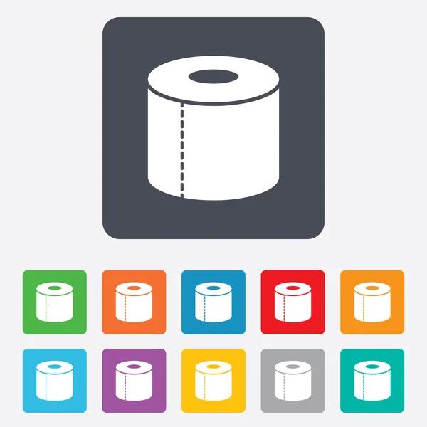 Toilet paper sign icon. WC roll symbol. — Stock Vector