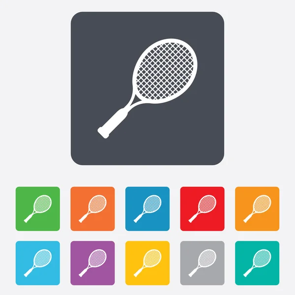 Tennis racket sign icon. Sport symbol. — Stock Vector