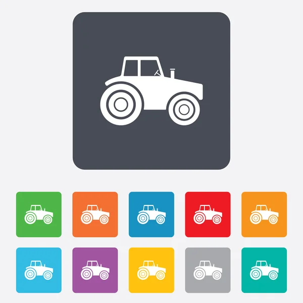 Tractor sign icon. Agricultural industry symbol. — Stock Vector