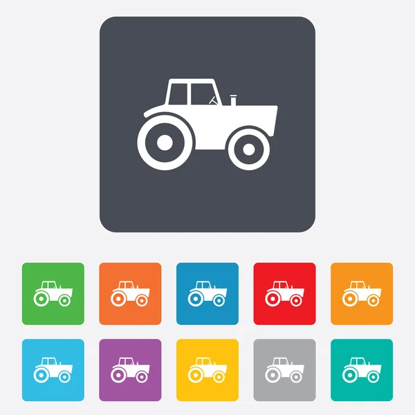 Tractor sign icon. Agricultural industry symbol. — Stock Vector