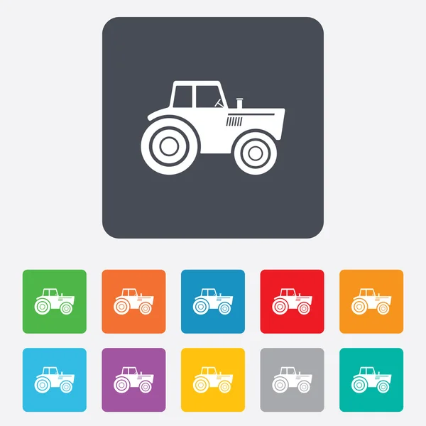 Tractor sign icon. Agricultural industry symbol. — Stock Vector