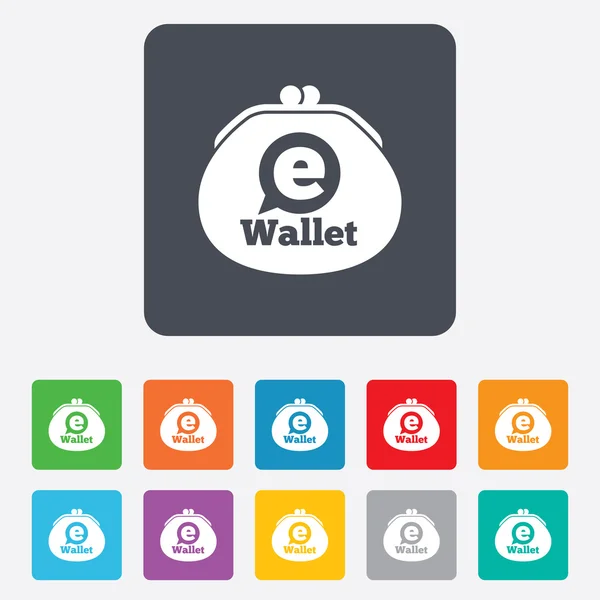 EWallet sign icon. Electronic wallet symbol. — Stock Vector