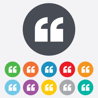 Quote sign icon. Quotation mark symbol. clipart