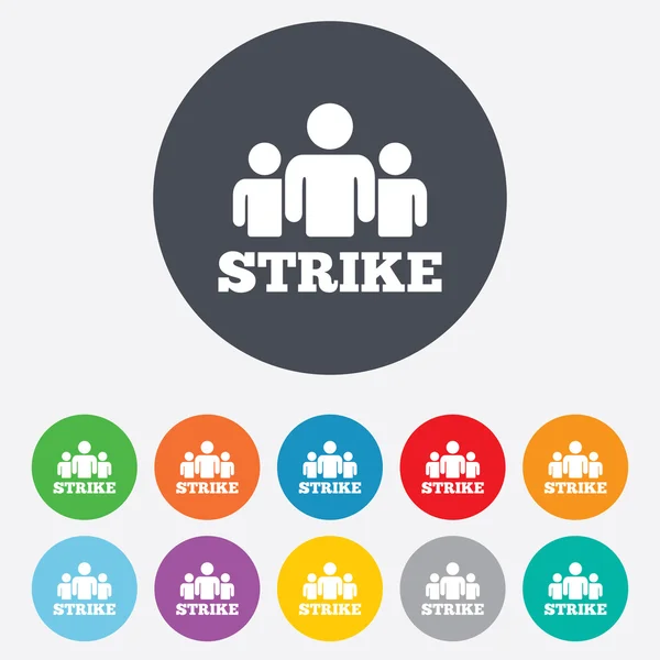 Strike sign icon. Group of people symbol. — Stock Vector