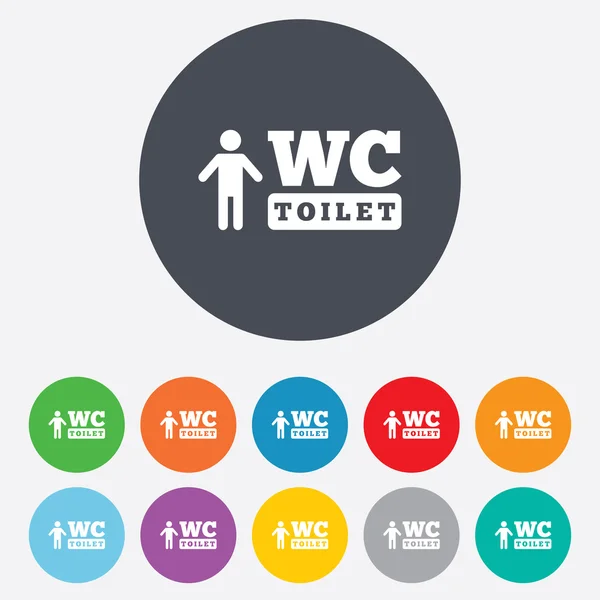 WC män toalett skylt ikon. Toaletten symbol. — Stock vektor