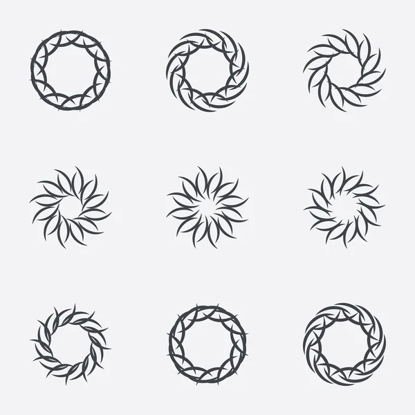 Cercle ornements géométriques. Jeu de spirographes . — Image vectorielle