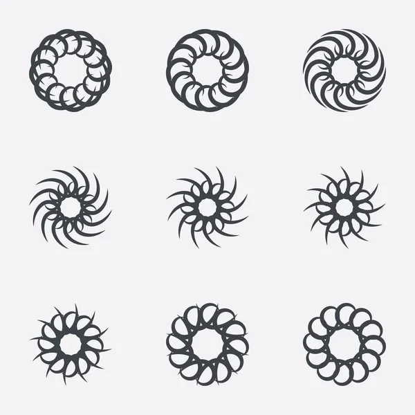 Cercle ornements géométriques. Jeu de spirographes . — Image vectorielle