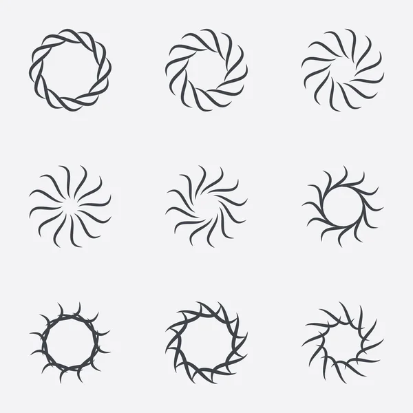 Cercle ornements géométriques. Jeu de spirographes . — Image vectorielle