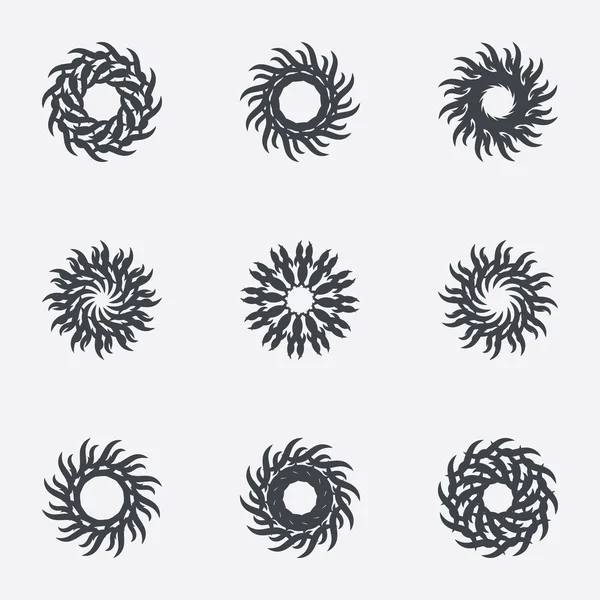 Cercle ornements géométriques. Jeu de spirographes . — Image vectorielle