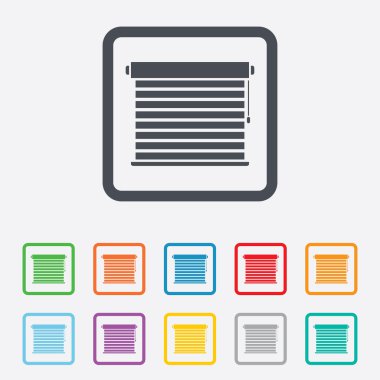 Panjur simgesini işaret. pencere Panjur veya kanepe.